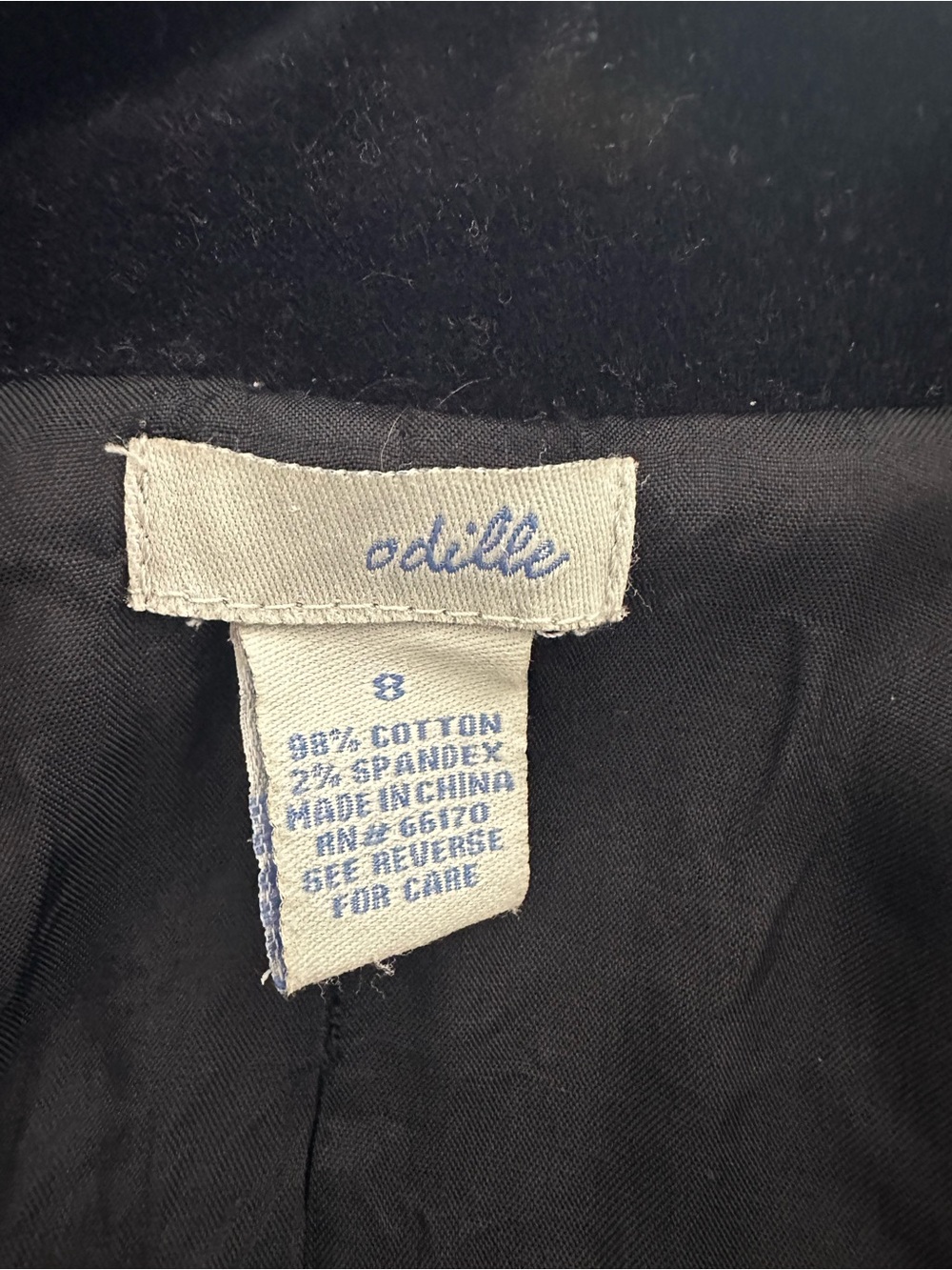 Odille (Anthropologie) velvet coat with ruffled collar and cuffs, size 8 - Picture 10 of 17